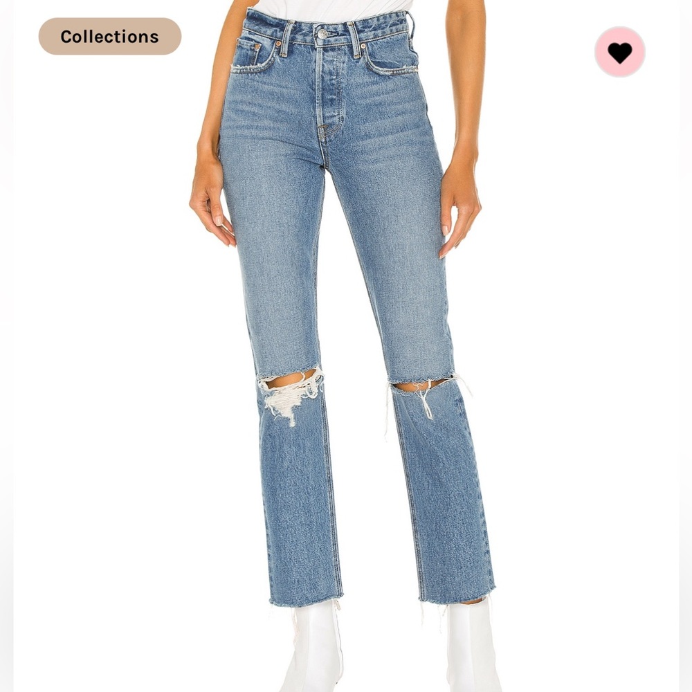 REVOLVE GRLFRND KAROLINA high rise straight crop